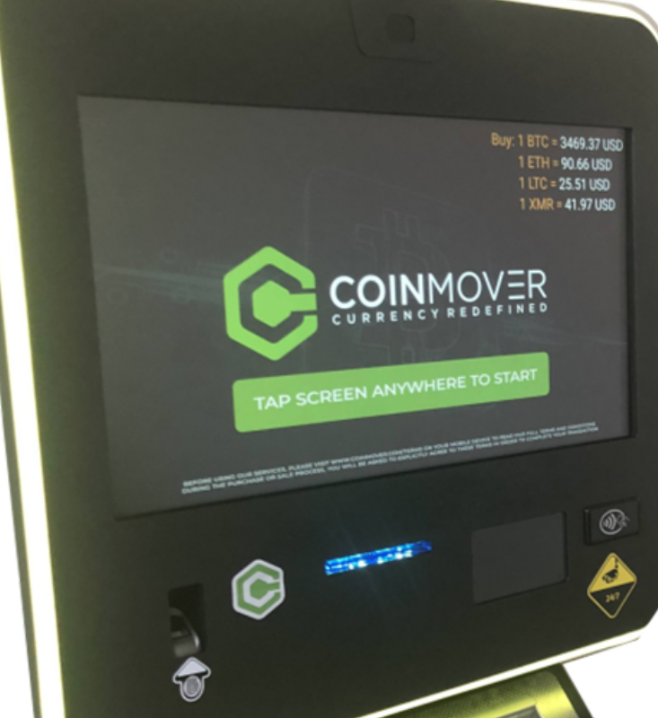 coinmover machine screen