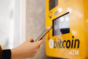 atm machine for payment by bitcoin cryptocurrency